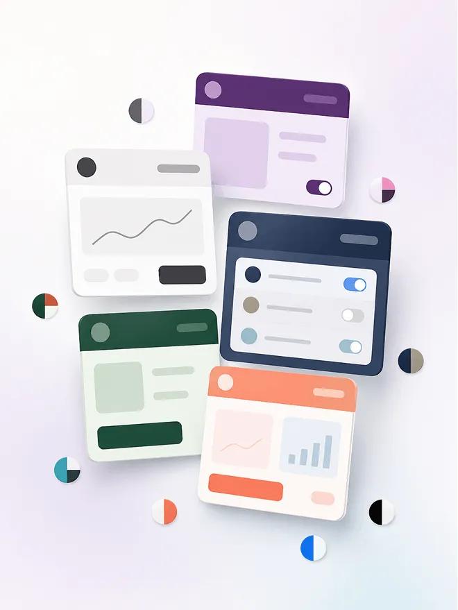 Bundle theme gallery with widget design variations for a Shopify store
