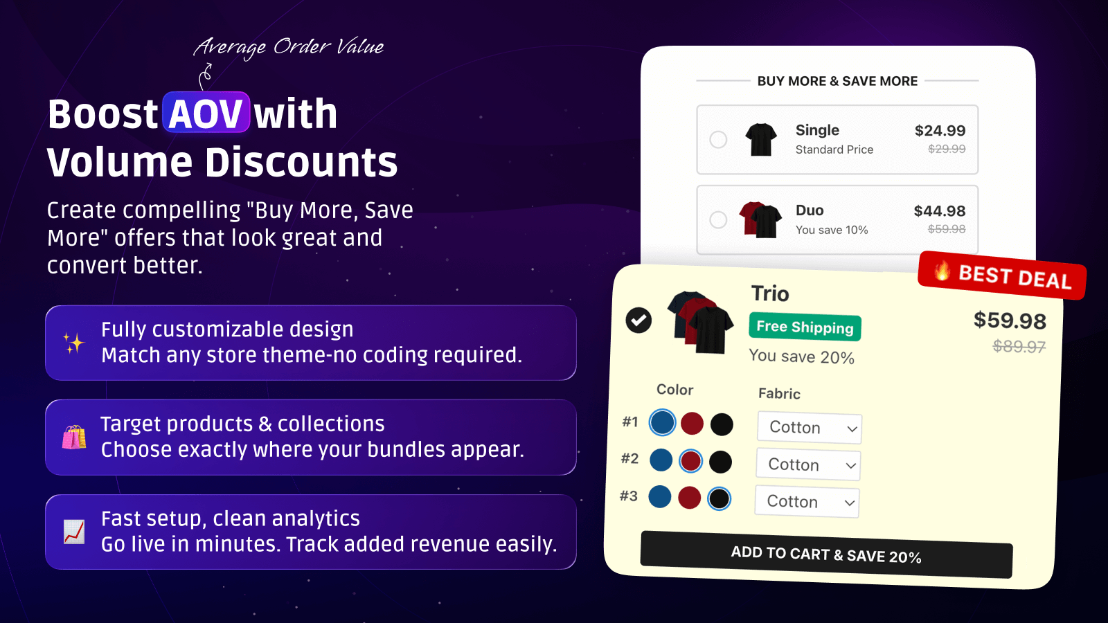 V Bundles App Screenshot - Volume Discounts and Quantity Breaks