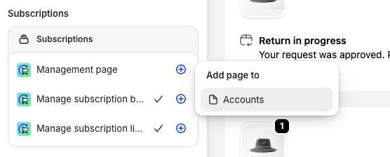 Add Management page to Accounts