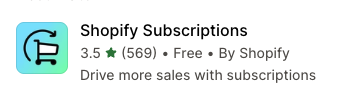 Search for Shopify Subscriptions in the App Store